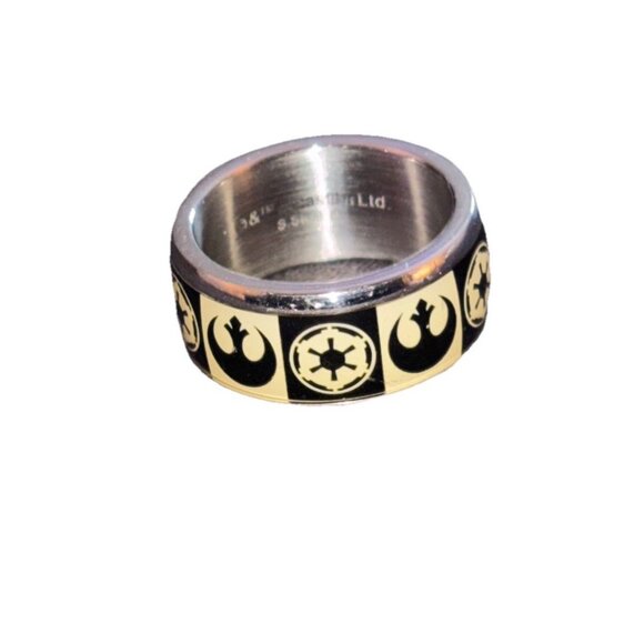 Star Wars Stainless Steel Empire Rebel Alliance Symbol Ring Sz 8 Kidcore - Picture 3 of 6